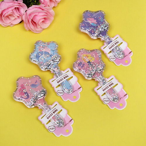 Расческа массажная Baby House Mila, микс 4 вида Русалочка, 1785см_13