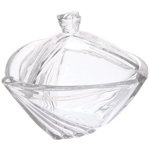 Сахарница стеклянная 400мл "Сладкая мечта" треугольник