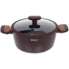 Кастрюля "BAROLY" CHOCOLATE 4.8л, индукция, стеклянная крышка