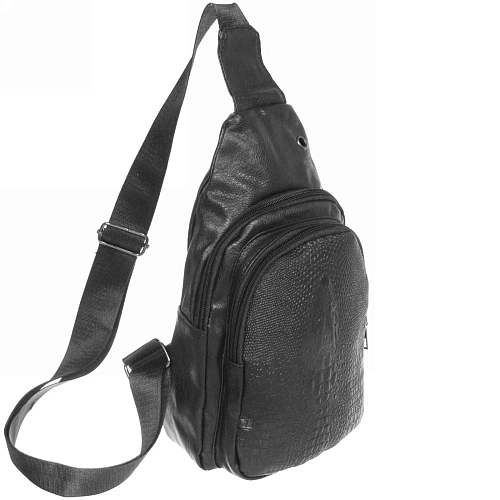 Сумка мужская Major-crocodile, цвет черный, два отделения, 29175,5см_5