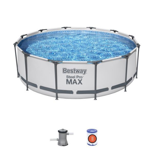 Бассейн каркасный Steel Pro MAX 366*100 см + фильтр-насос 2006 л/ч (II) Bestway (56260)