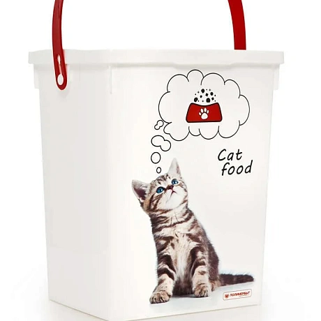 Контейнер для корма животных "Кошки" 5л, 19,6*16,7*23см