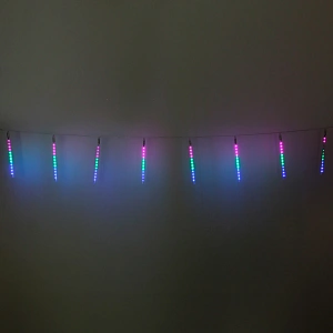 Гирлянда для улицы "Тающая сосулька" 3,0 м*30 см 192 лампы LED, IP-54, Мультицвет (8 трубок)