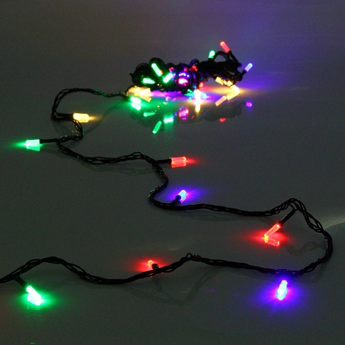 Гирлянда для дома "Кристаллы"  5 м 36 ламп LED черный пров., 8 реж., IP-40, Мультицвет (возможность соединения)
