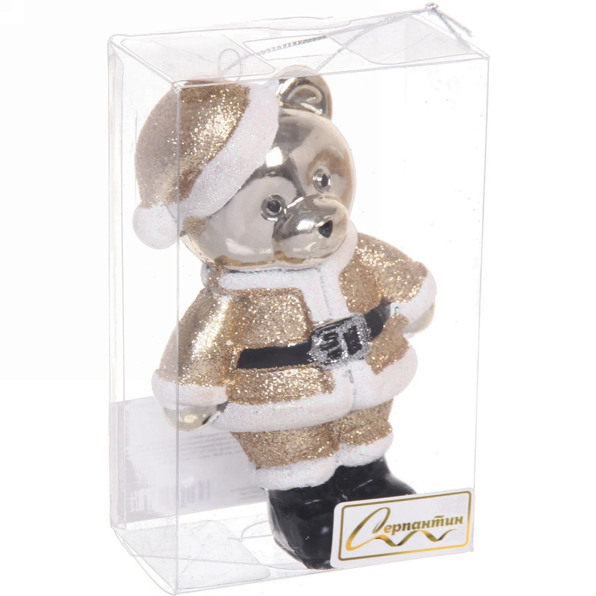 Ёлочная игрушка "Волшебный медвежонок" 8*5*12 см, шампань