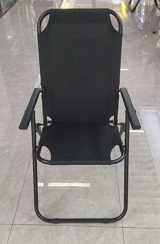 Кресло складное с подлокотниками TFS1608, 54*68*95 см, 3 положения, чёрный.