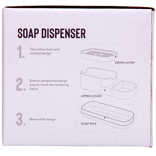 Подставка под губку с дозатором 600мл 22,9х10,8х8,5 1862_10