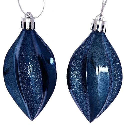 Ёлочные игрушки Таинственное очарование Капля 8 см (набор 2шт), сапфир_5