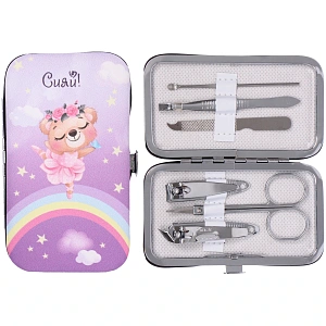 Набор для маникюра в футляре 6 предметов "СИЯЙ!",11*6,5см (разработка РЦ Восток / пакет с подвесом)