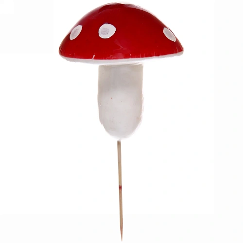 Фигура на спице "Мухомор" 10*8 см (общ. высота 17 см)