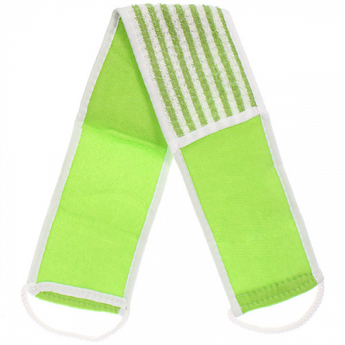 Мочалка для тела "ULTRAMARIN VERONA", комбинированная, цвет зеленый, 70*11см