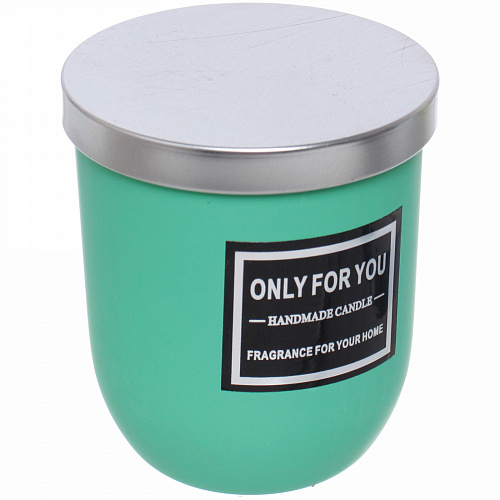 Свеча "Only For You-Roshel" 7*8см в подсвечнике, в подарочной коробке, цвет зеленый X014