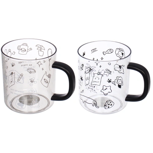 Кружка пластиковая 500мл "Милые зверушки", микс цветов