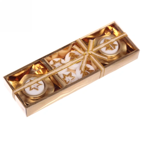 Набор свечей новогодних "Блеск праздника" 25*8,5*3 см, золото