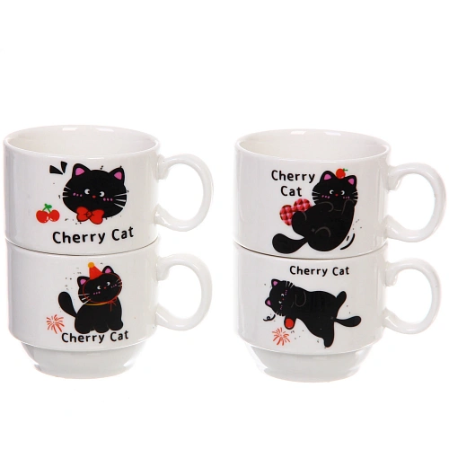 Набор кружек на стойке 200мл Славные котики_5