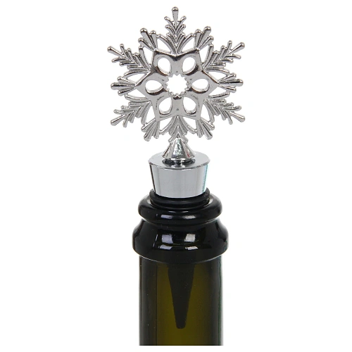 Пробка для бутылок Снежинка, цвет серебро_4