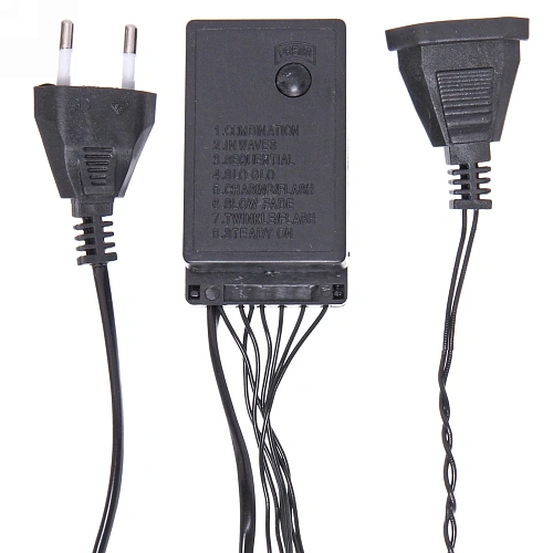 Гирлянда для дома Премиум  9,5 м 100 ламп LED черный пров Теплый белый (можно соединять)_5