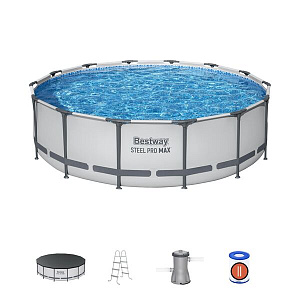 Бассейн каркасный  Round Pool Set 427*107 см +3 аксессуара Bestway (56950)