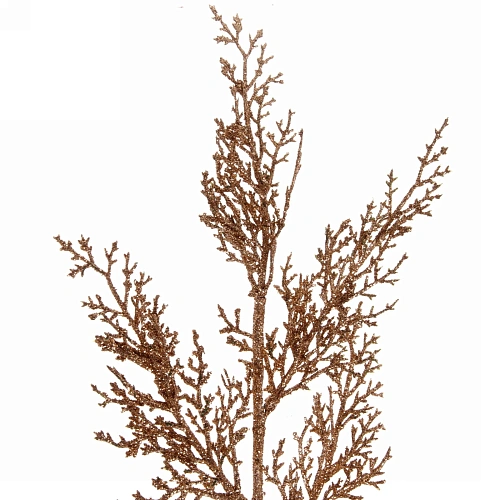 Ветка хвойная Морозный иней 50 см, Розовое золото_7