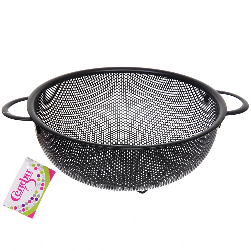 Дуршлаг металлический "Black" 22см с ручками