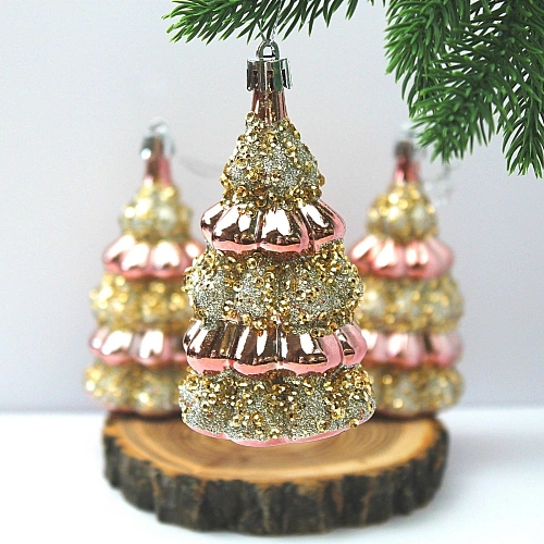 Набор украшений SHINE "Magic tree" 6х10,4 см (3 шт.), rose pink