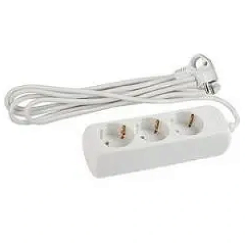 Удлинитель 3гнезда  5м с заземлением ПВС 2200Вт 3x0.75мм² Эра (20)