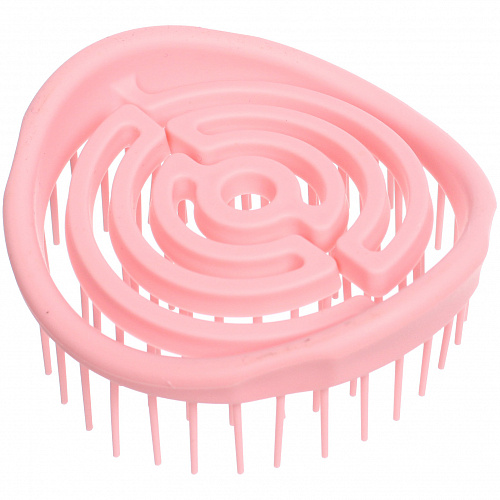 Расческа массажная компактная "Сosmo style", цвет розовый, 8см, форма круг, в пластиковой коробке