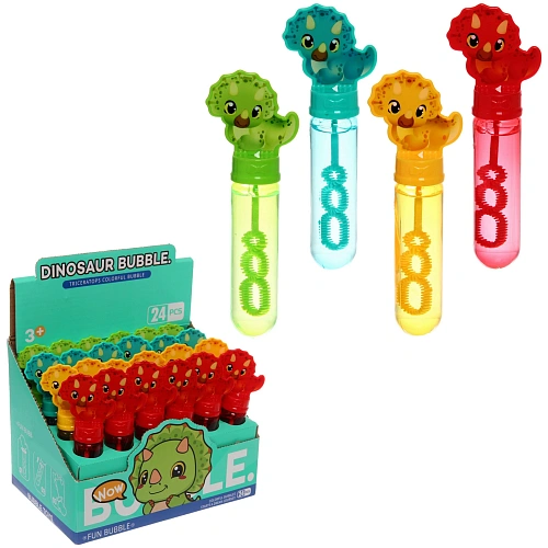 Мыльные пузыри "Трицератопс" 14 см, 40 мл