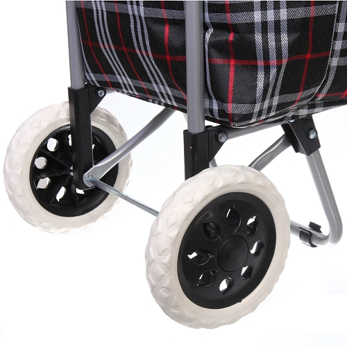 Тележка хозяйственная с сумкой (883430см, колеса 16 см,грузоподъемность до 30 кг) клетчатая DC-306_16