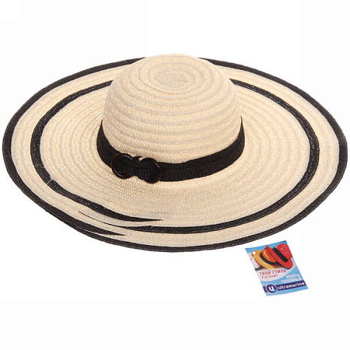 Шляпа женская с широкими полями TiraMiSu- Мирель, микс 6 цветов, р58, ширина полей 15 см_18