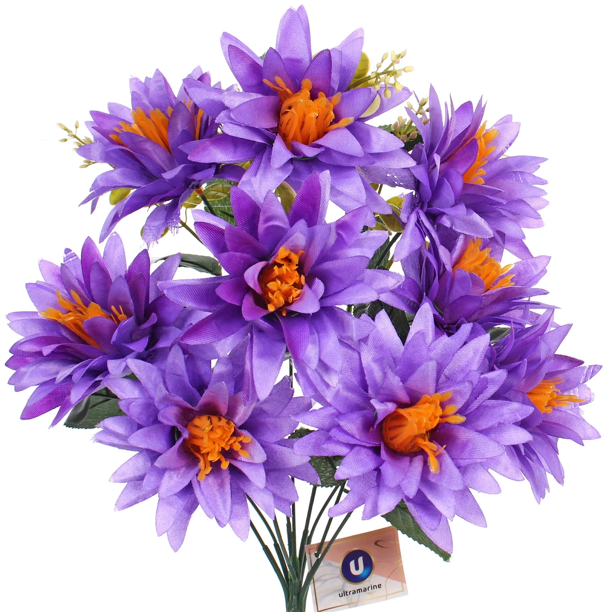 Искусственные цветы "Цветочная мелодия" Астры 50см 9 цветков сиреневые