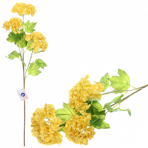 Цветок искусственный "Natur" 66см Гортензия желтая