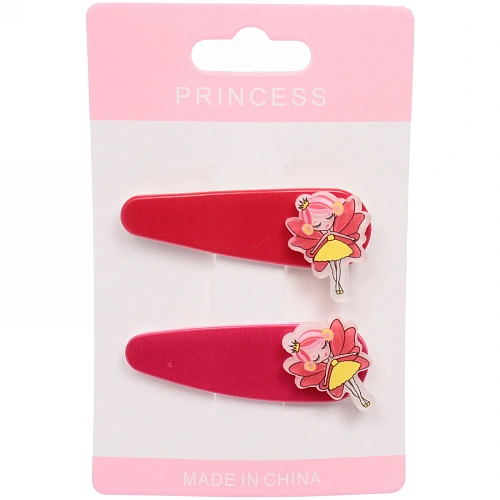 Зажимы для волос детские 2шт Happy smile, фея, микс 4 цвета, 52см _6