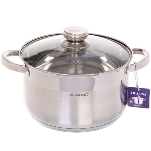 Кастрюля из нержавеющей стали VICALINA 6,3л, индукция, VL-7015
