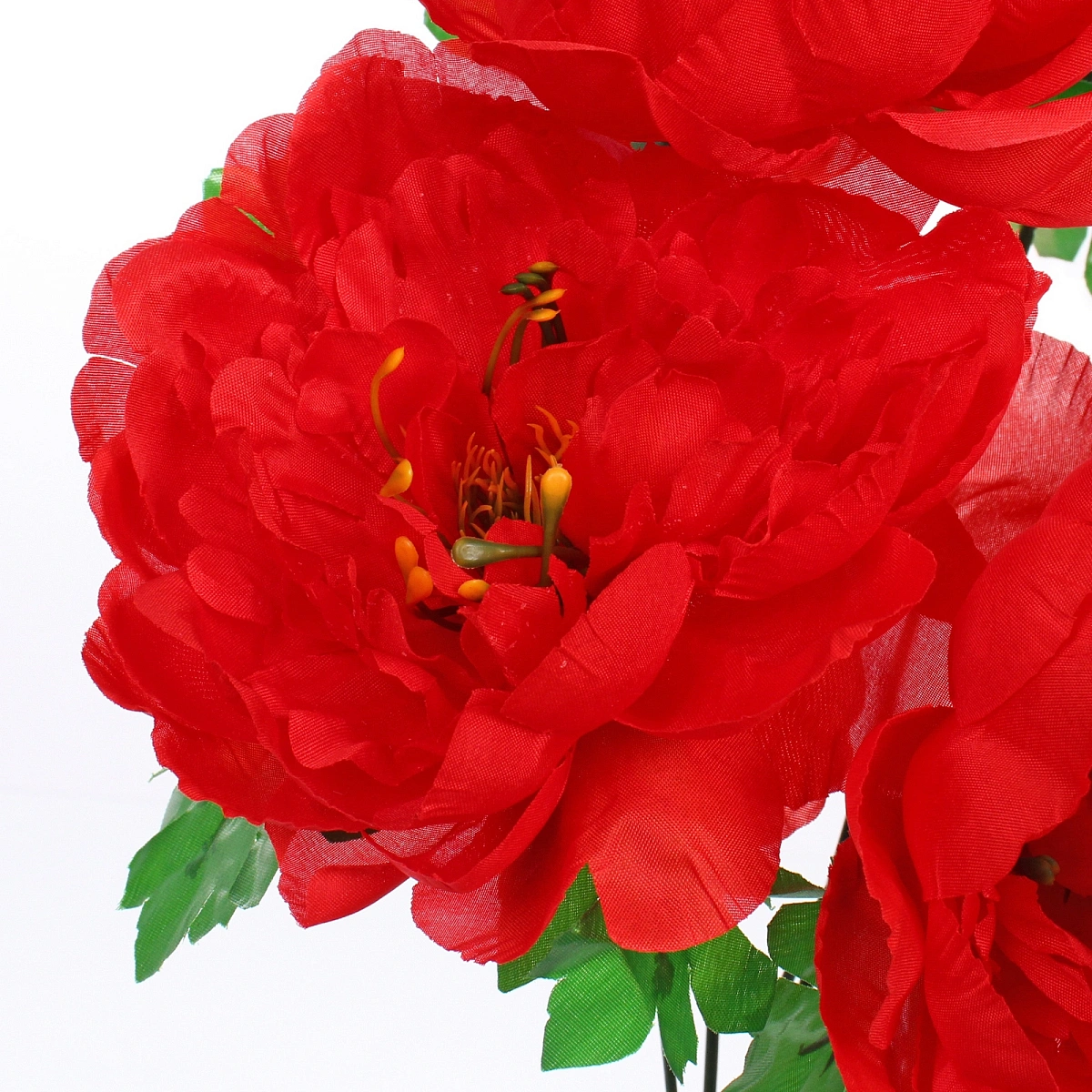 Искусственные цветы "Цветочная мелодия" Пионы 60см 7 цветков красные