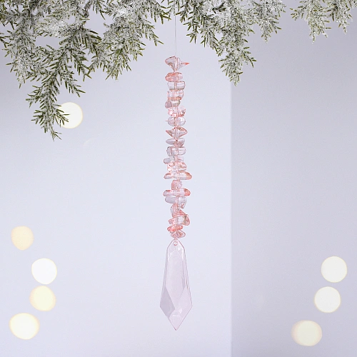 Подвеска "Сказочная льдинка" 21 см, Розовый