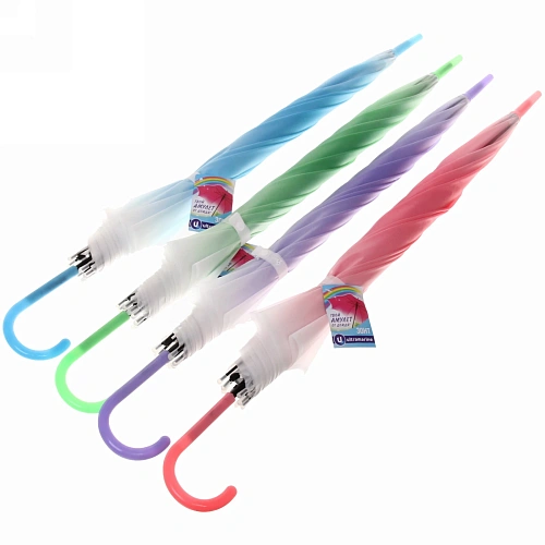 Зонт-трость женский Градиент микс 4 цвета, 8 спиц, d-92см, длина в слож виде 72см_24