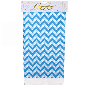 Скатерть "Волны" голубая 108*180см, пвх 