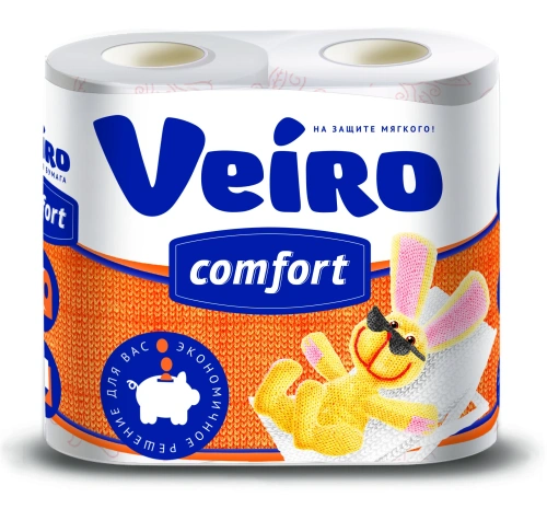 Бумага туалетная LINIA VEIRO Comfort 2 сл., 4 рул., белая