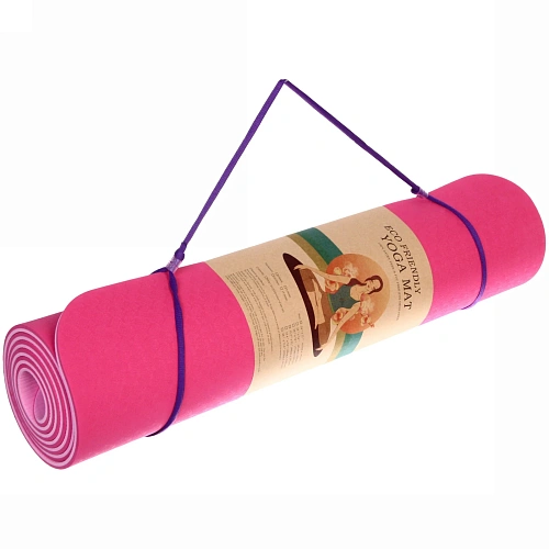 Коврик для йоги 6мм 61183 см Гармония 2х сторонний, розовыйсврозовый_10