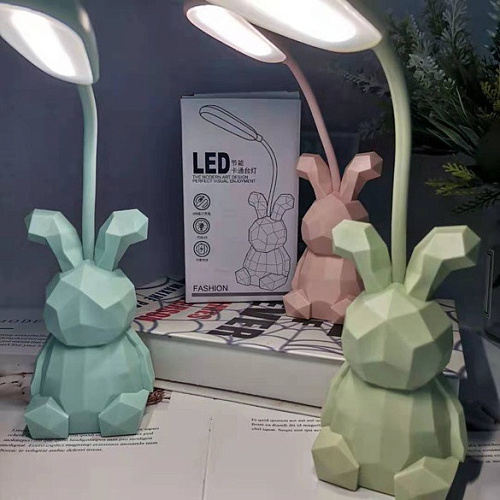 Светильник настольный Prizma-Зайчик LED цвет голубой USB_17