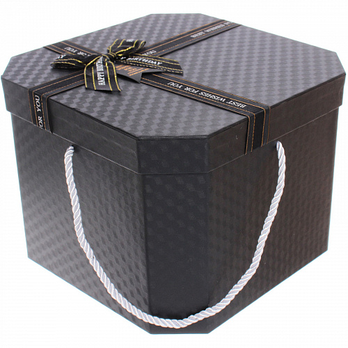Коробка подарочная "Близкому человеку" 24*24*18 см, черный