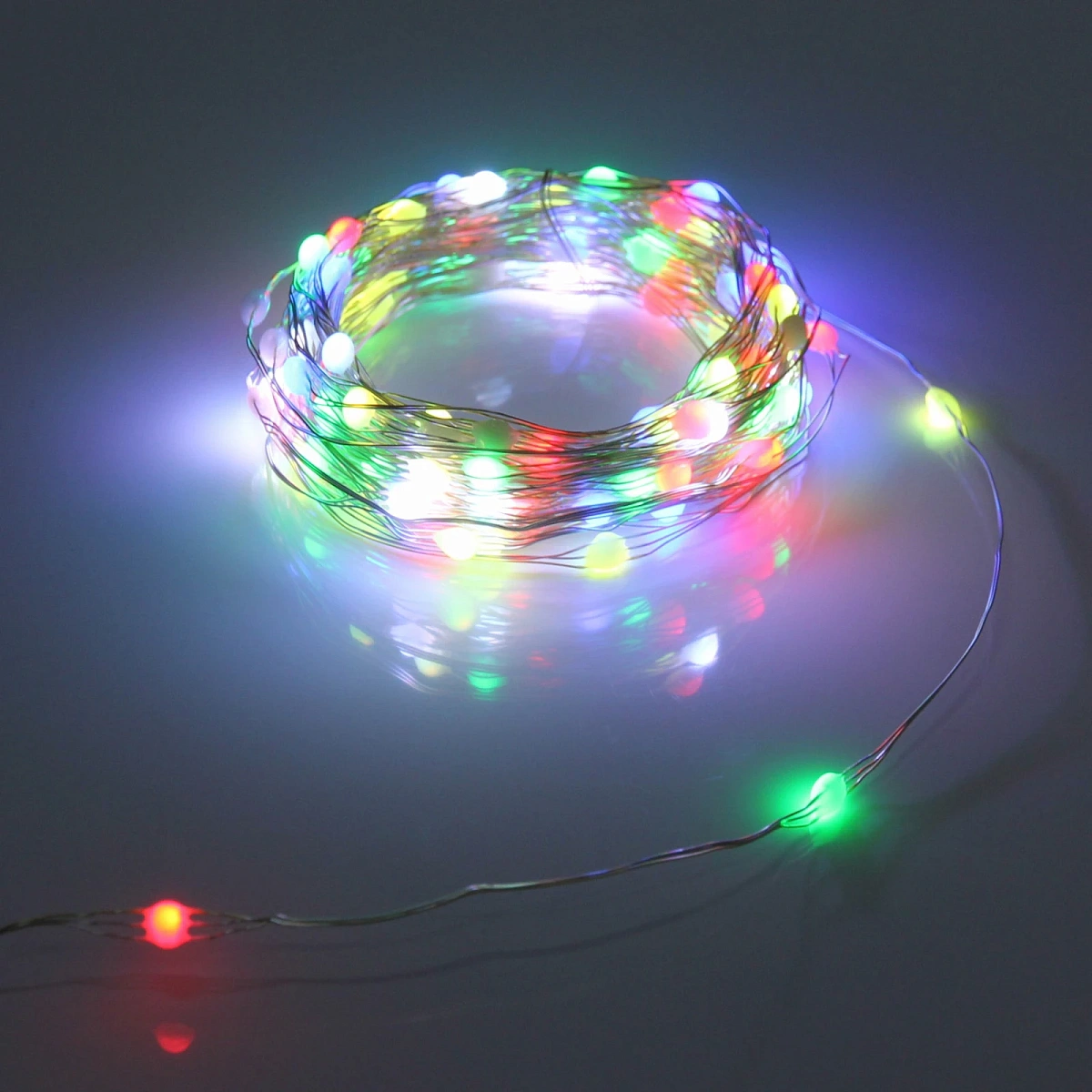 Гирлянда для дома НИТЬ "Magnificent" 20 м 200 ламп LED, прозрачн.пров, более 8 реж, с пультом Д/У, IP-20, RGB (USB)