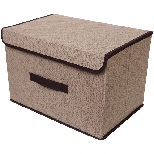 Короб - органайзер складной стеллажный для хранения вещей "ДОМания", цвет бежевый, 37*23*24см (лейбл)✦