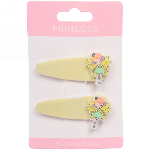 Зажимы для волос детские 2шт Happy smile, фея, микс 4 цвета, 52см _12