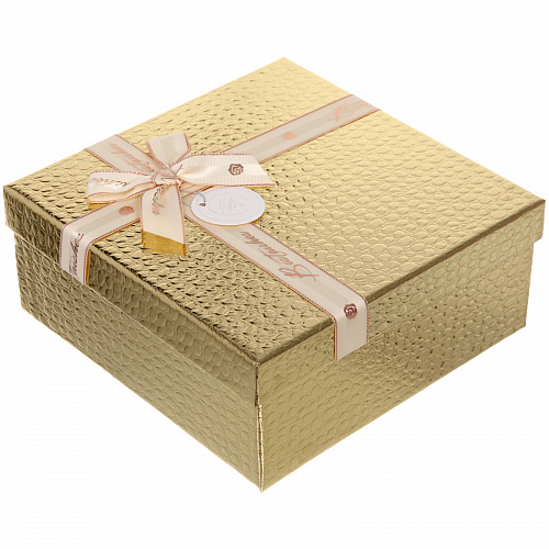 Коробка подарочная "Текстура" 24*24*10 см, шампань