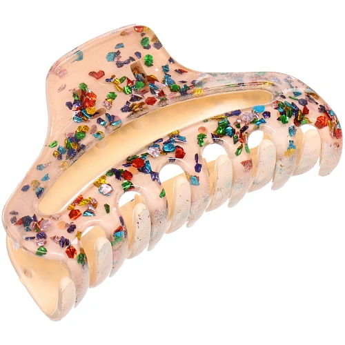 Заколка - краб для волос AKS - VIENTO, микс 6 цветов, трапеция, 9,53,3см _7