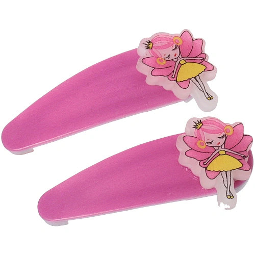 Зажимы для волос детские 2шт Happy smile, фея, микс 4 цвета, 52см _9