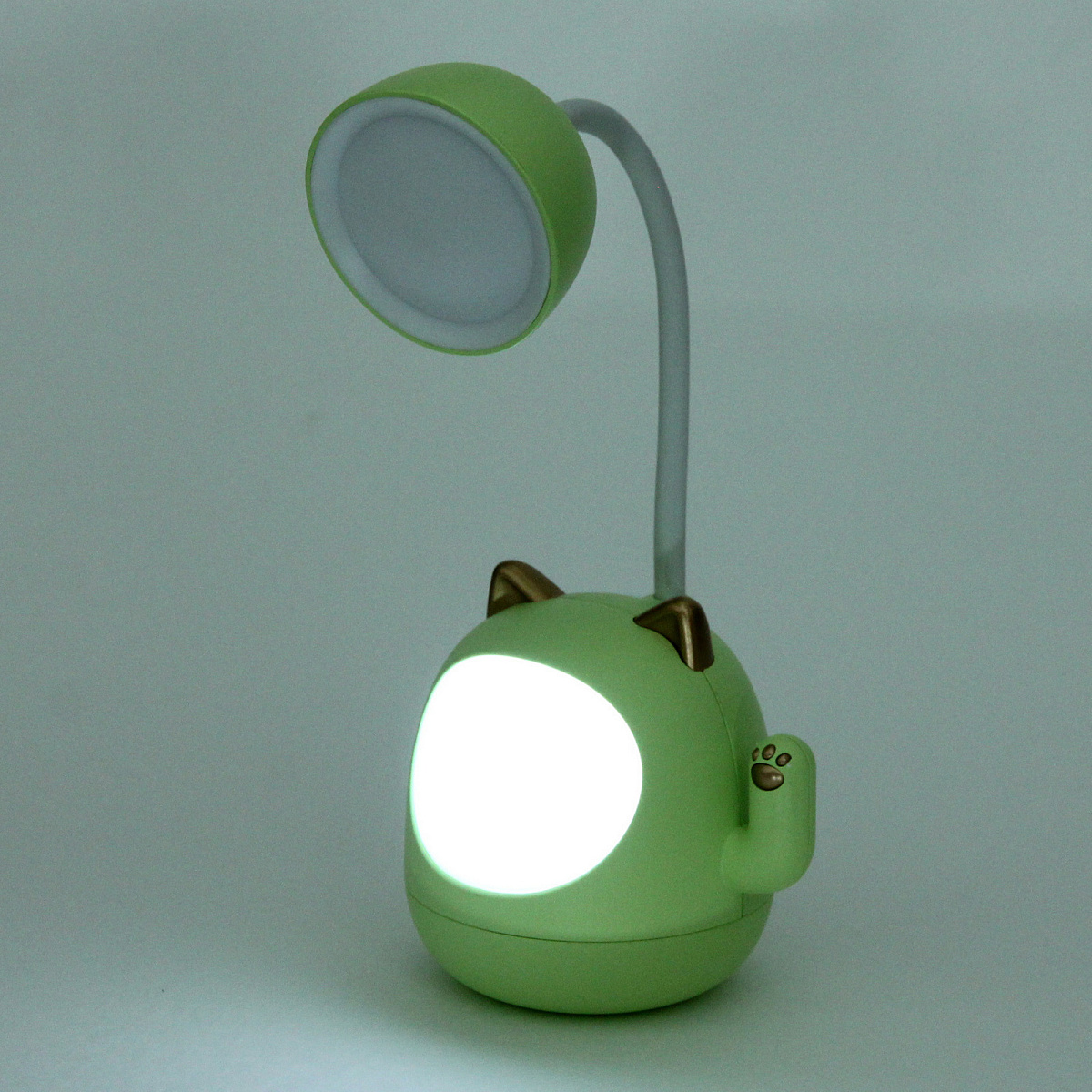 Настольная лампа "Sweet - Котёнок" 9*22.5 см LED, USB 3w 5v, Зеленый