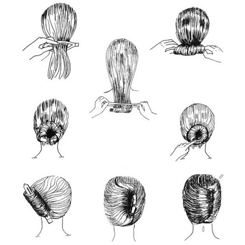 Набор для создания причесок, цвет черный_6